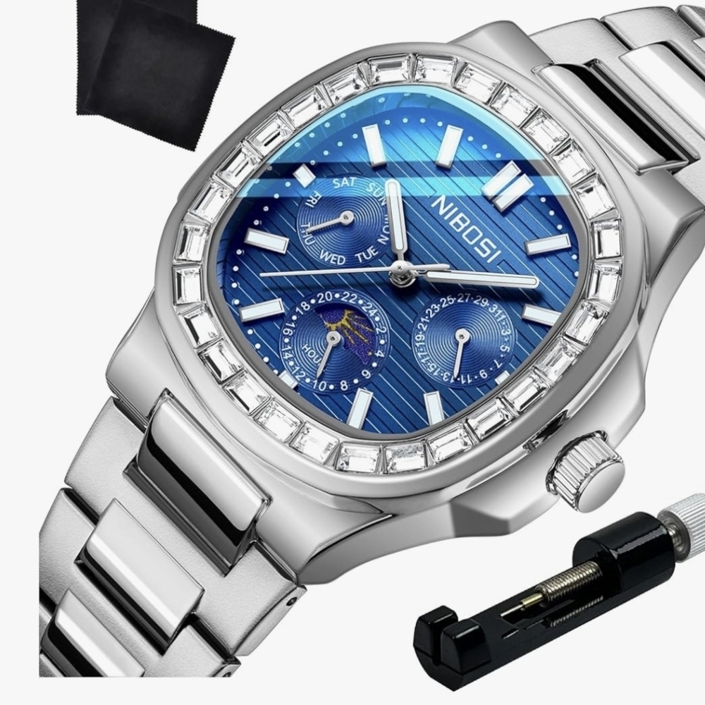 nibosi waterproof analog quartz chronograph Watch